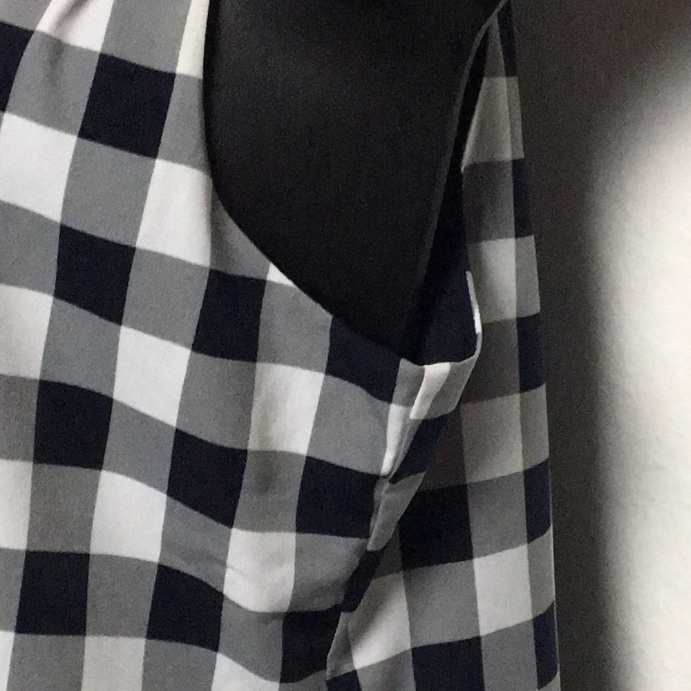 Banana Republic Womens Black and White Checkered Women Top (Size S) - Picture 3 of 14